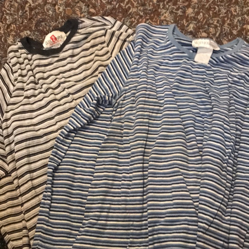 2 long sleeve maternity shirts